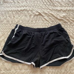 Black Soffe Cotton Shorts